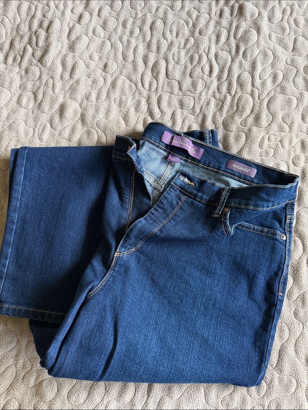 Gloria Vanderbilt Amanda Boot Cut Jeans in Dark Blue
